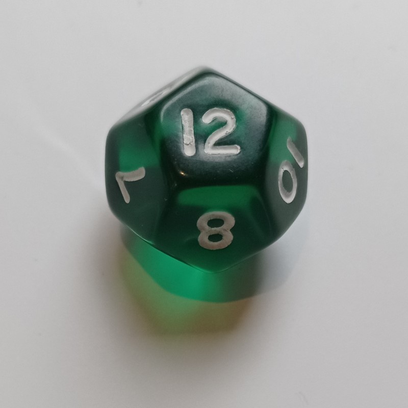 Gem Green D12 12-Sided Polydice